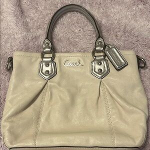 Coach Beige Leather Satchel